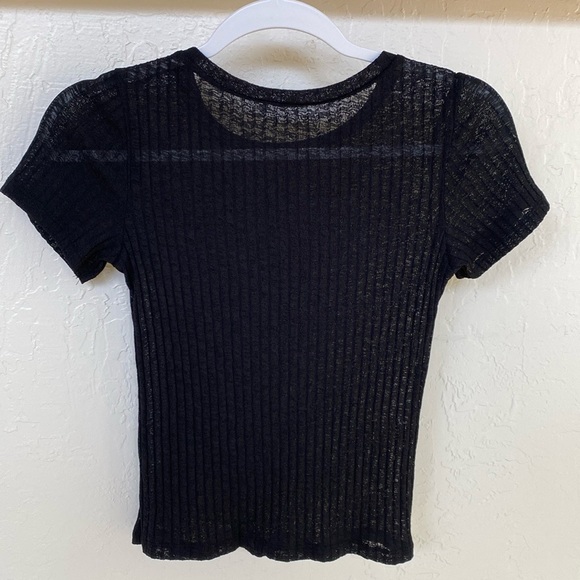 Zara Ribbed See-through Top - Picture 4 of 6